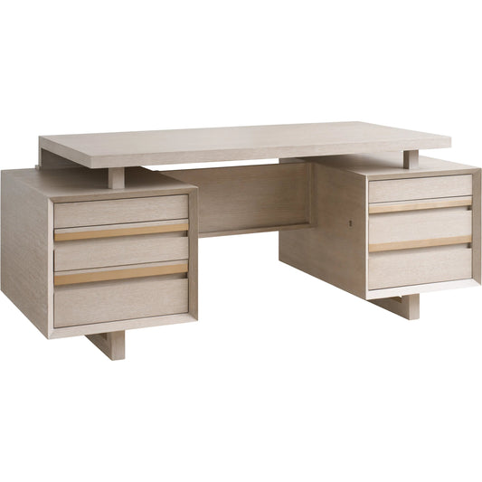 001 SI-2540597 | Primary Silo | Farallon Executive Desk by Sligh in white oak. Made from white oak in a unique style.