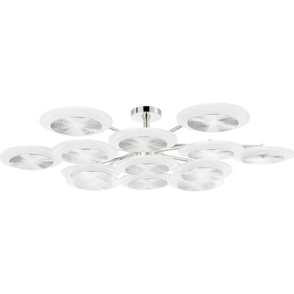 Topaz Chandelier by Corbett. Made from steel in a modern style.