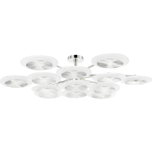 Topaz Chandelier by Corbett. Made from steel in a modern style.