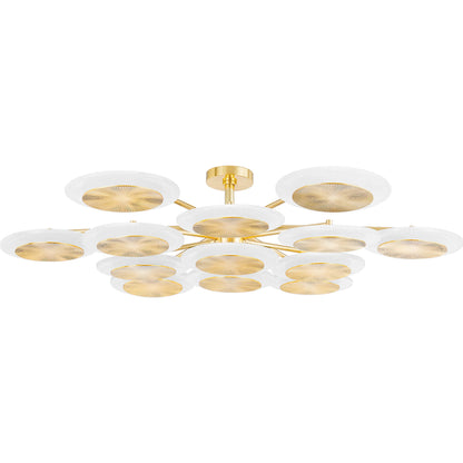 Topaz Chandelier by Corbett. Made from steel in a modern style.
