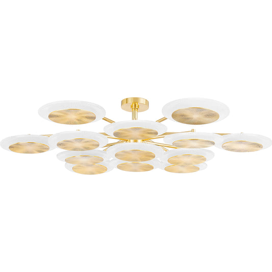 Topaz Chandelier by Corbett. Made from steel in a modern style.