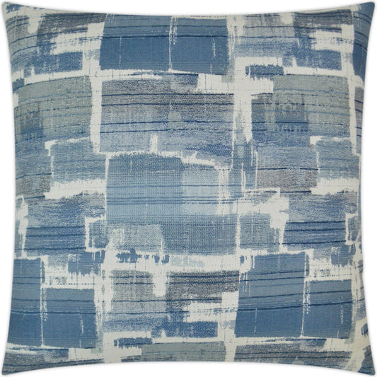 X Factor Pillow by DV Kap Home in indigo. Made from 94% polyester, 6% poly chenille in a unique style.