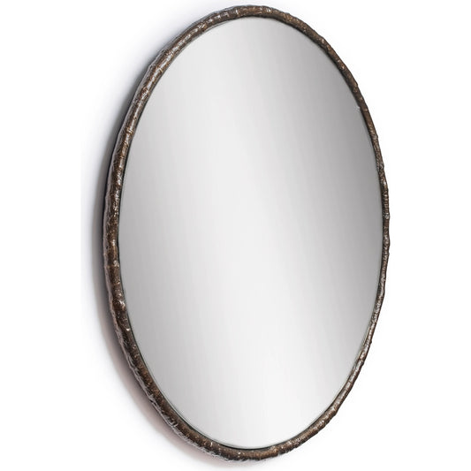 Andover Mirror by Interlude Home in classic bronze. Made from cast iron, mirror in a modern style.