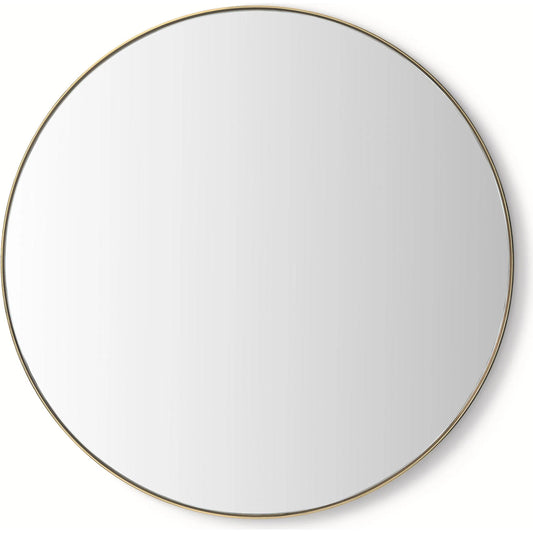 Aalina Round Mirror by Interlude Home. Made from stainless steel, mirror in a unique style.
