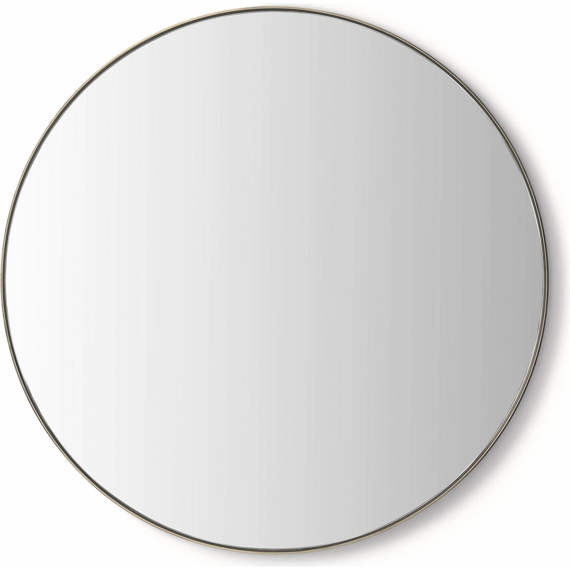Aalina Grand Round Mirror by Interlude Home. Made from stainless steel, mirror in a modern style.