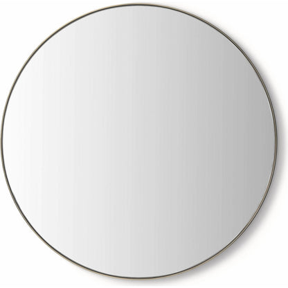 Aalina Grand Round Mirror by Interlude Home. Made from stainless steel, mirror in a modern style.