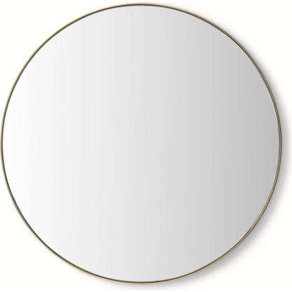 Aalina Grand Round Mirror by Interlude Home. Made from stainless steel, mirror in a modern style.