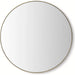Aalina Grand Round Mirror by Interlude Home. Made from stainless steel, mirror in a modern style.