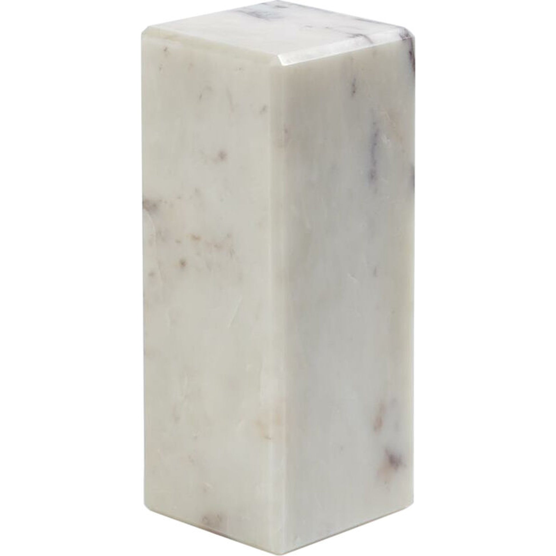 4" Marble Mini Pedestals by Global Views. Made from white banswara marble in a transitional style.