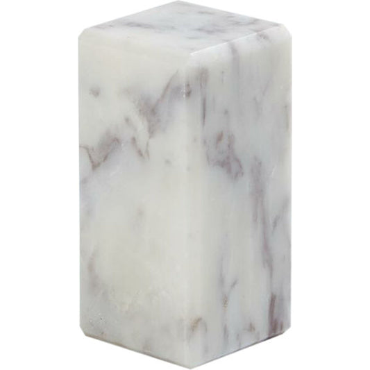 3" Marble Mini Pedestal by Global Views. Made from white banswara marble in a transitional style.
