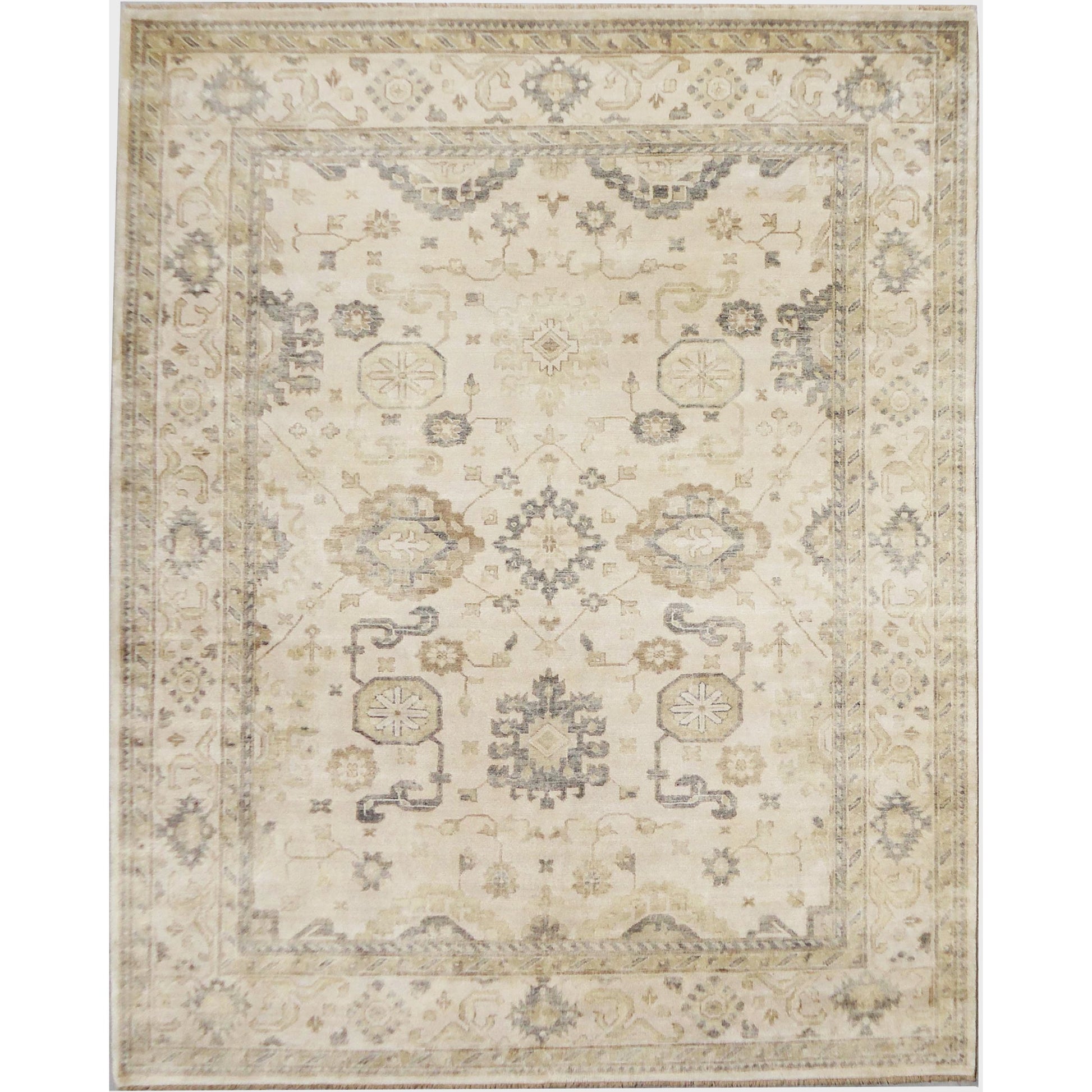 Antique Weave Oushak Rug by Exquisite Rugs in ivory, ivory. Made from new zealand wool in a unique style.