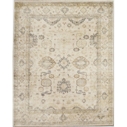 Antique Weave Oushak Rug by Exquisite Rugs in ivory, ivory. Made from new zealand wool in a unique style.