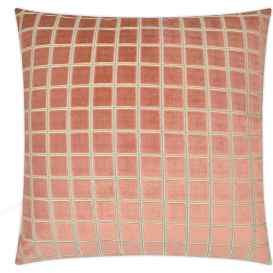 Close Quarters Pillow by DV Kap Home in rose. Made from 52% rayon, 48% polyester in a unique style.