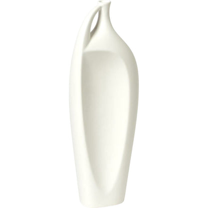 Indentation Vase by Global Views in matte white. Made from ceramic in a modern style.