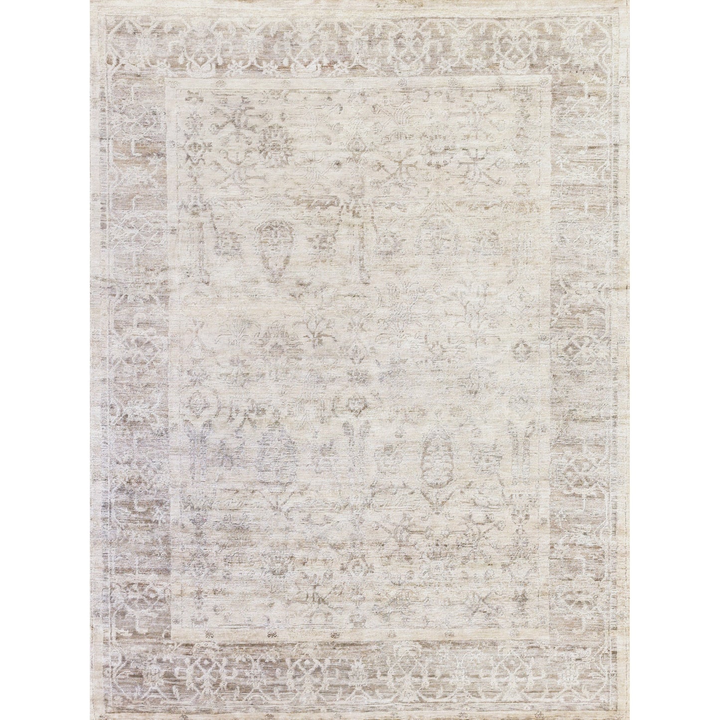 027 SI-1827181,SI-1827184 | Primary Silo | Antique'd Silk Rug by Exquisite Rugs. Made from bamboo silk in a unique style.