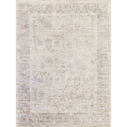 Antique'd Silk Rug by Exquisite Rugs. Made from bamboo silk in a unique style.