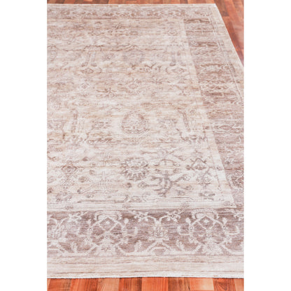 Antique'd Silk Rug by Exquisite Rugs. Made from bamboo silk in a unique style.