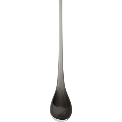 Grey Droplet Vase by Global Views in grey. Made from artglass in a modern style.