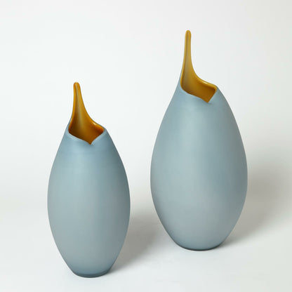 Frosted Vase by Global Views. Made from glass in a modern style.