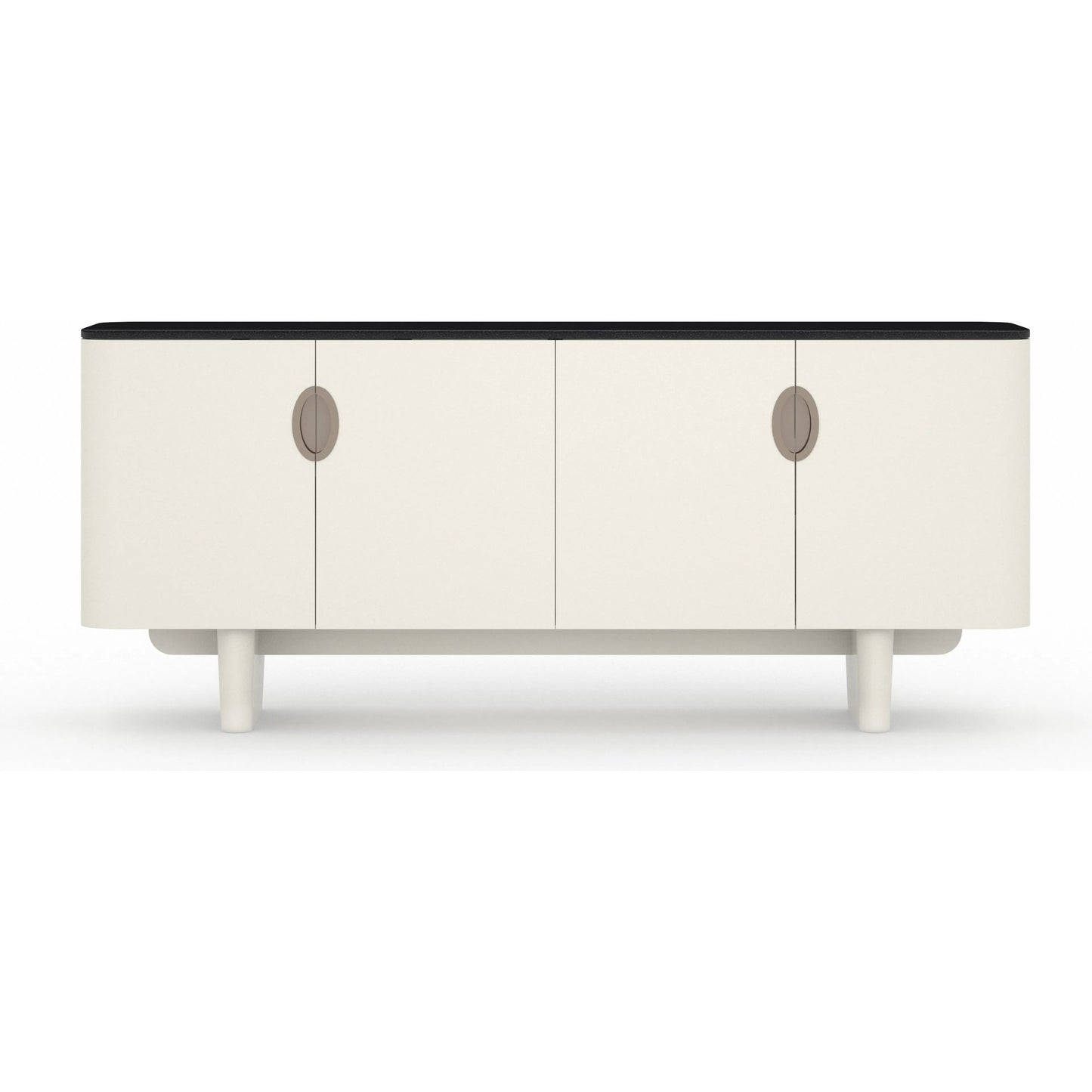005 SI-2370824 | Additional Silo | Paragon Sideboard by Caracole in blanc gloss, champagne gold. Made from unique in a modern style.