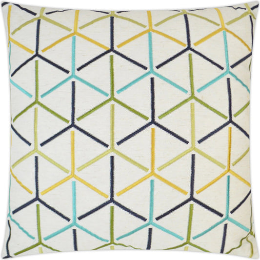 Catalina Pillow by DV Kap Home in multi. Made from 58% polyester, 40% rayon, 2% linen in a unique style.