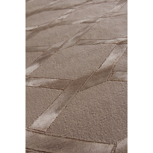 Metro Velvet 3297 Rug by Exquisite Rugs in beige. Made from new zealand wool, viscose in a unique style.