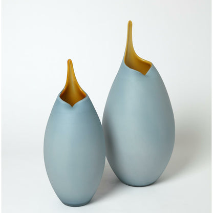 Frosted Vase by Global Views. Made from glass in a modern style.