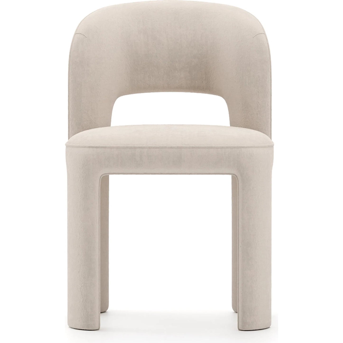 002 SI-2462286 | Additional Silo | Overlap Side Chair by Caracole in ivory. Made from metal in a transitional style.
