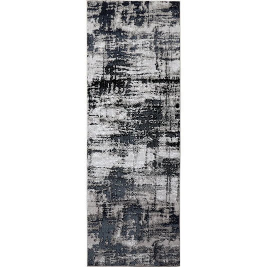 Micah Rug - 3339F by Feizy in black, white, gray. Made from polyester, polypropylene in a unique style.