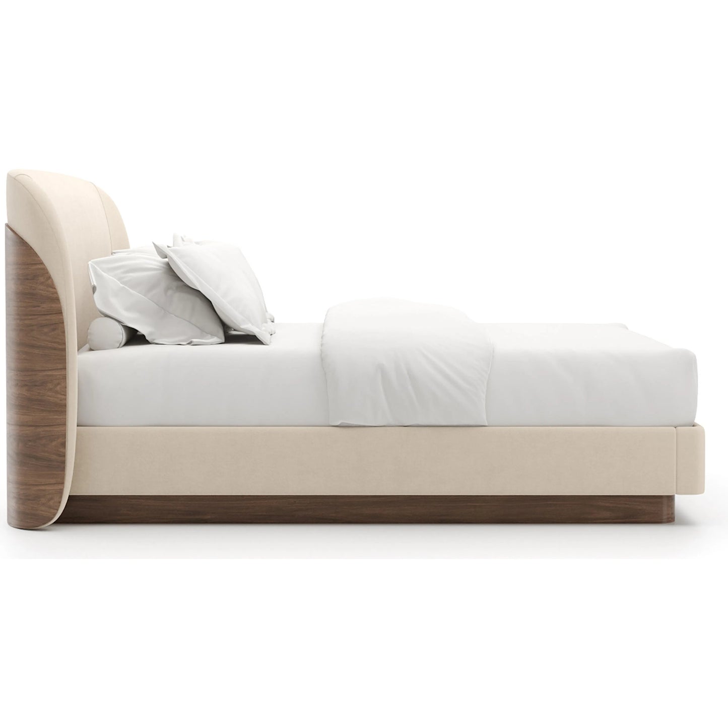 004 SI-2462219 | Additional Silo | Fleur Upholstered Bed by Caracole in porcini. Made from unique in a transitional style.