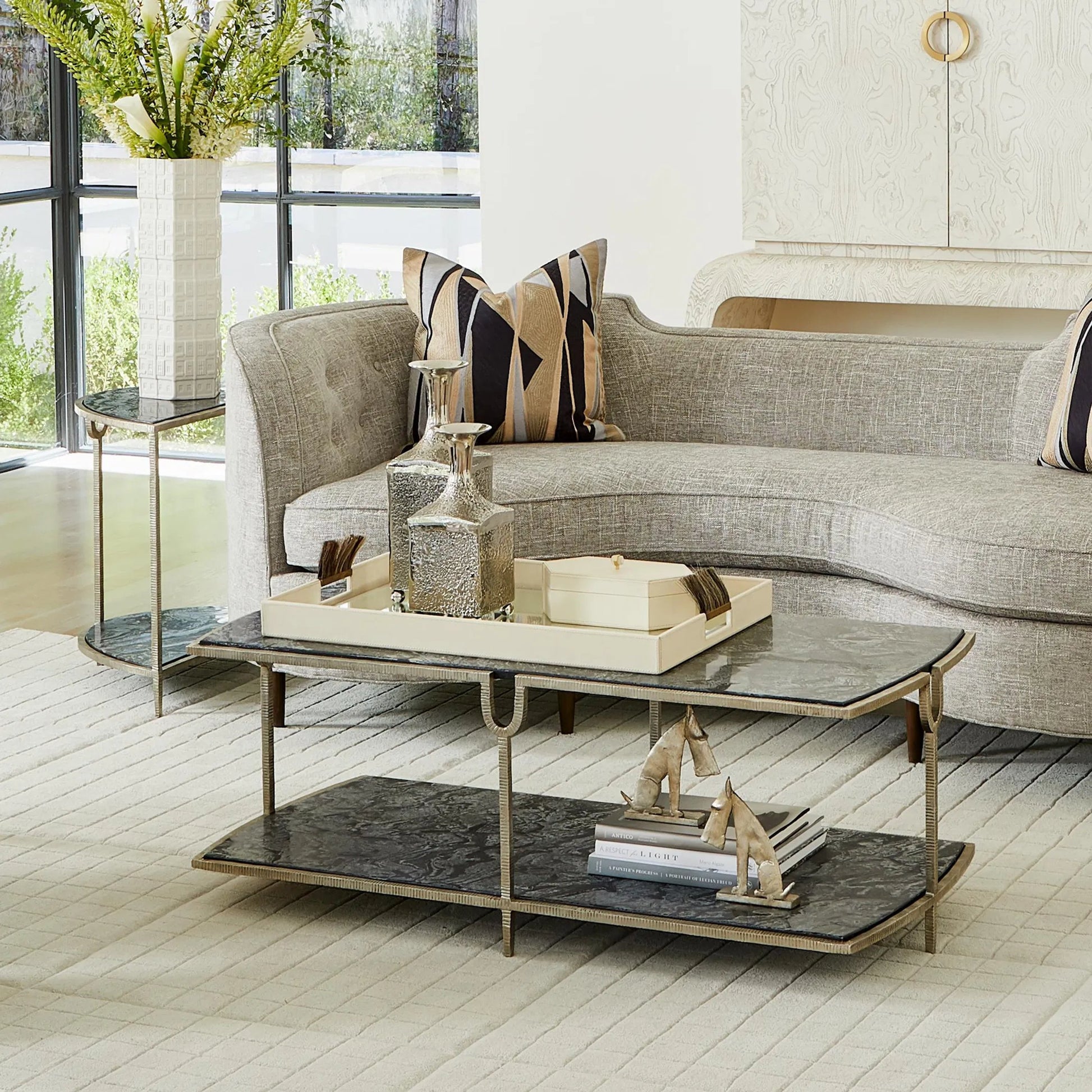 Curve Cocktail Table by Global Views. Made from unique in a unique style.