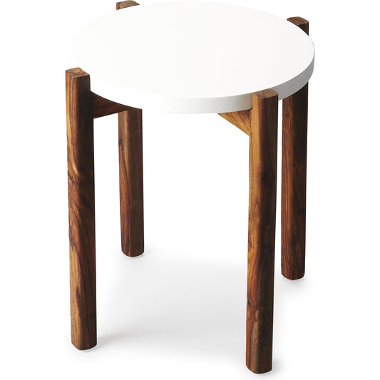 Del Mar Contemporary Side Table by Butler Specialty Company in multi-color and butler loft. Made from sheesham wood solids, mdf in a modern style.