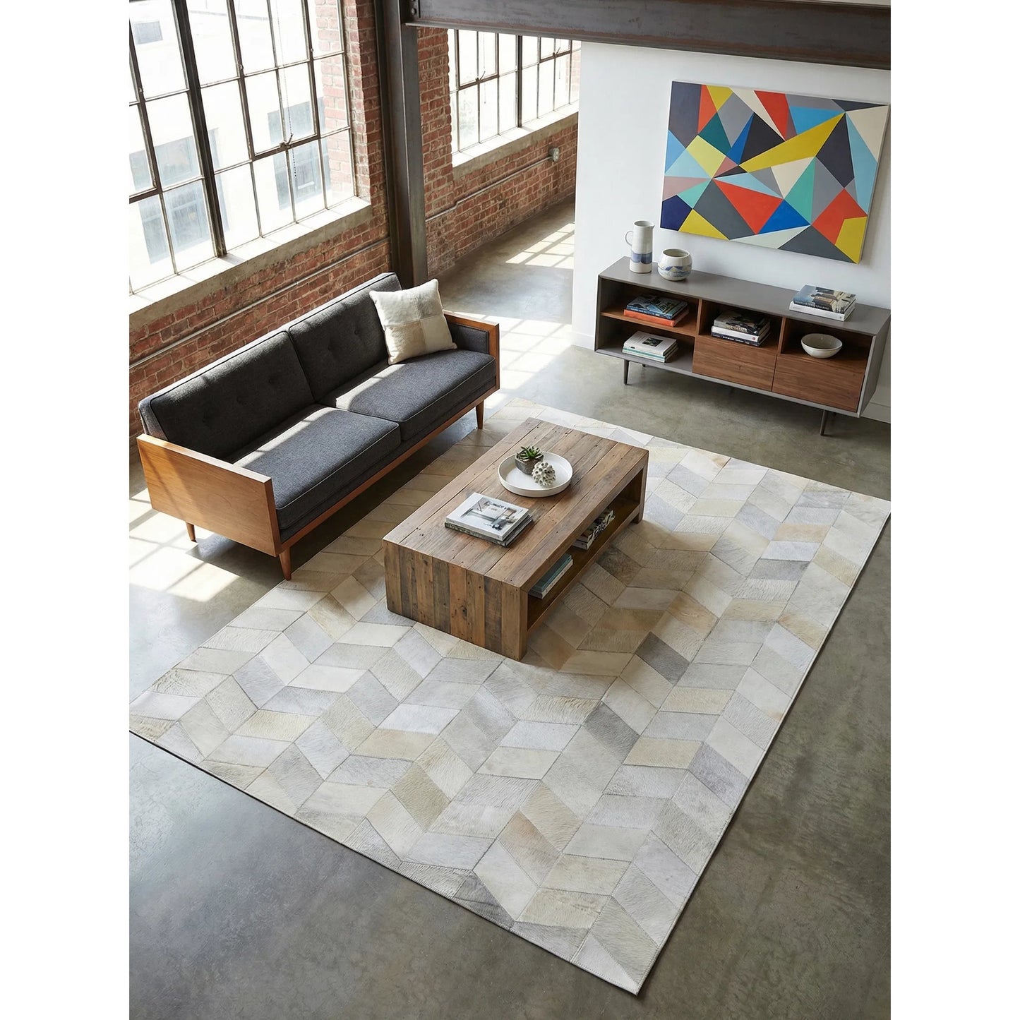 042 SI-1829163,SI-1829164,SI-1829165,SI-1829166,SI-1829167,SI-2383869 | Lifestyle | Natural Hide Rug by Exquisite Rugs in ivory. Made from leather hide in a unique style.