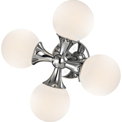 Astoria Wall Sconce by Hudson Valley in aged brass. Made from steel in a modern style.