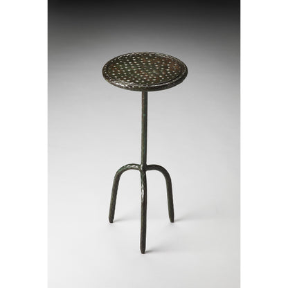 Founders Iron Accent Table by Butler Specialty Company in gray and metalworks. Made from iron in a modern style.