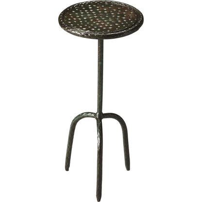 Founders Iron Accent Table by Butler Specialty Company in gray and metalworks. Made from iron in a modern style.