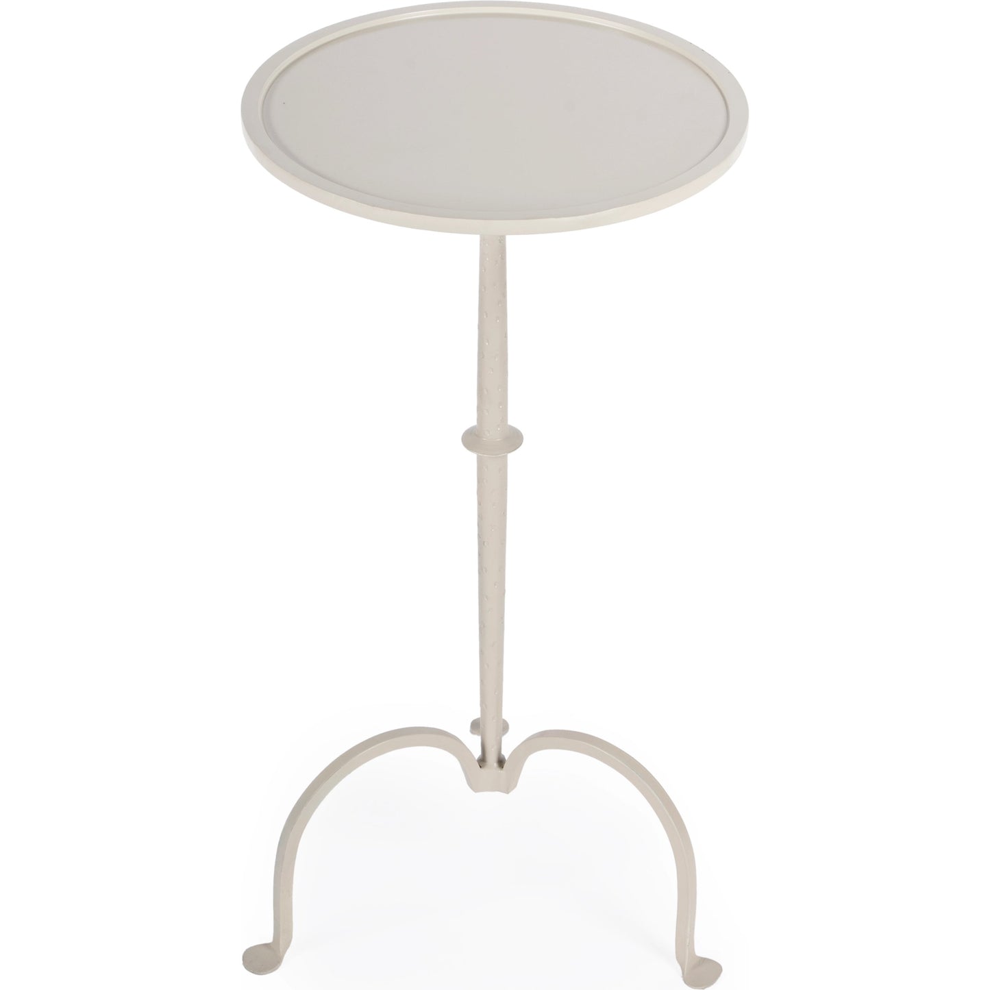 005 O-BUTLER-3316025 | Additional Silo | Founders White Iron Pedestal Table by Butler Specialty Company in white and metalworks. Made from iron in a modern style.