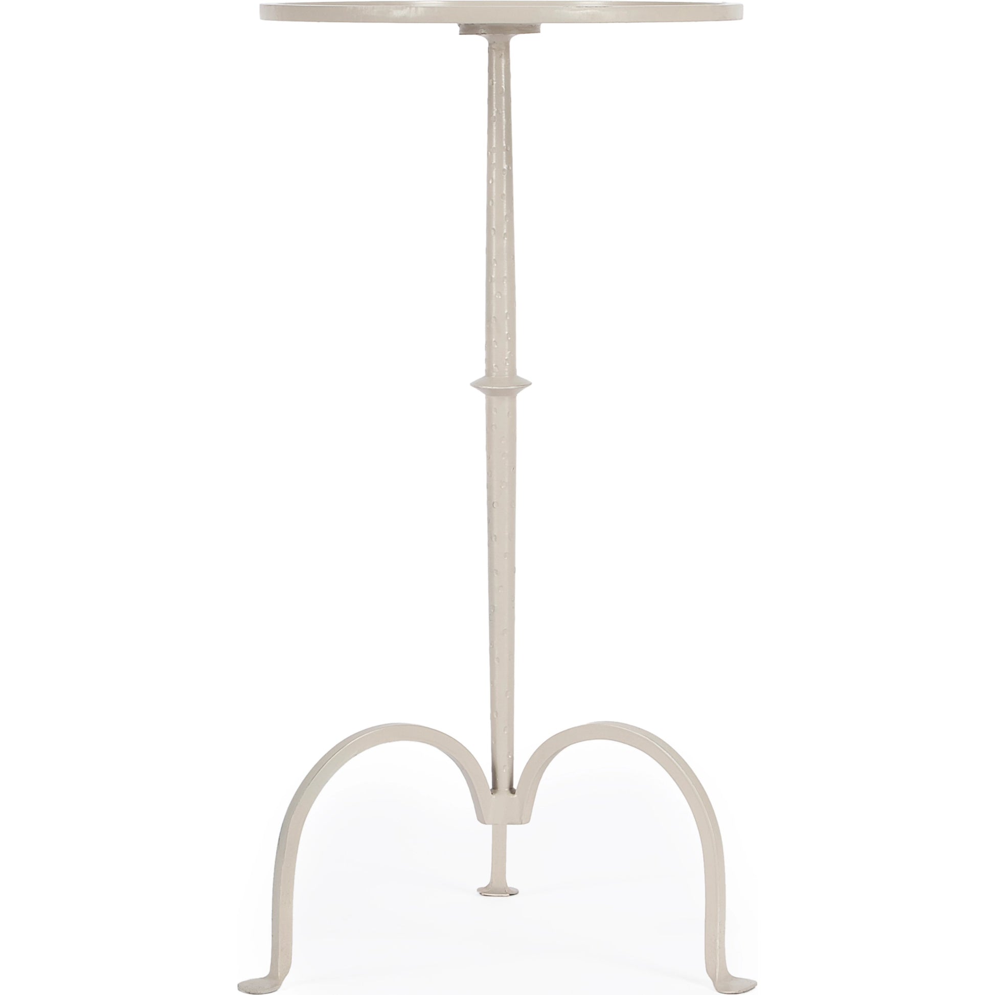 Founders White Iron Pedestal Table by Butler Specialty Company in white and metalworks. Made from iron in a modern style.
