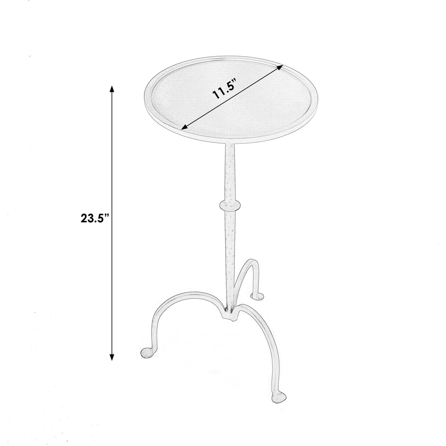 004 O-BUTLER-3316025 | Additional Silo | Founders White Iron Pedestal Table by Butler Specialty Company in white and metalworks. Made from iron in a modern style.