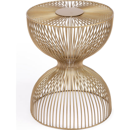 Nicholas End Table by Butler Specialty Company in metalworks. Made from iron in a modern style.