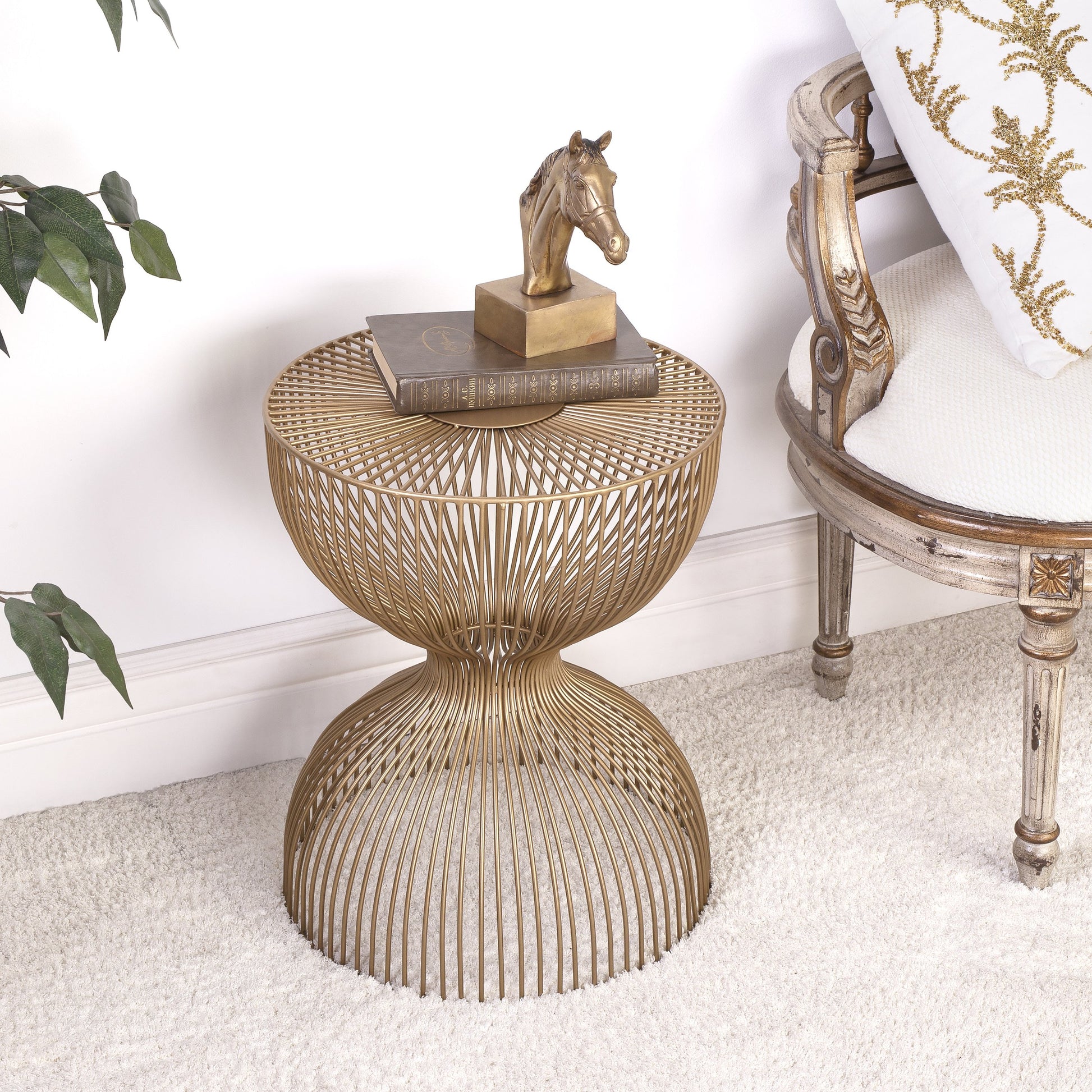 Nicholas End Table by Butler Specialty Company in metalworks. Made from iron in a modern style.
