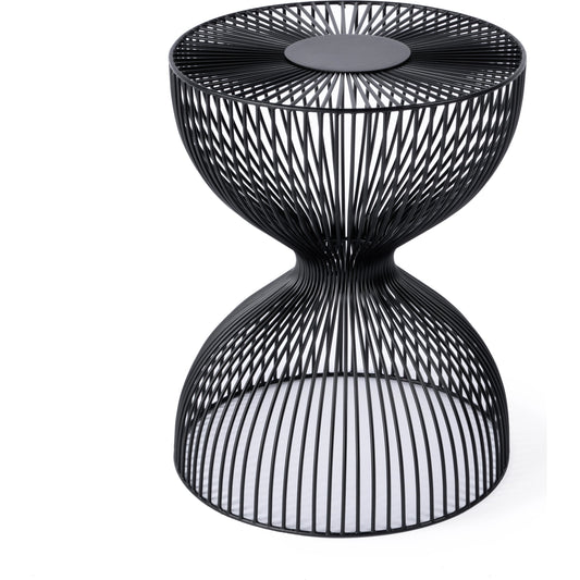 Nicholas Metal Side Table by Butler Specialty Company in black and metalworks. Made from iron in a cottage & farmhouse style.