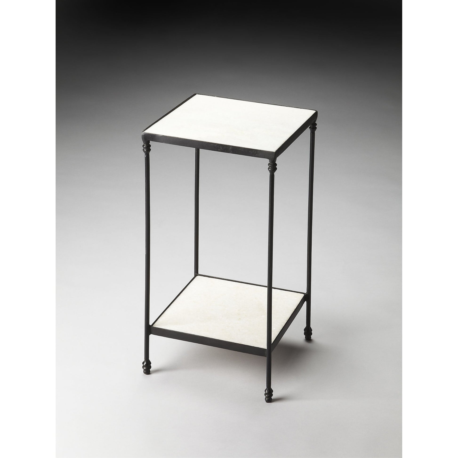 Larkin Marble & Iron Accent Table by Butler Specialty Company in multi-color and metalworks. Made from iron, marble in a modern style.