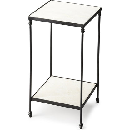 Larkin Marble & Iron Accent Table by Butler Specialty Company in multi-color and metalworks. Made from iron, marble in a modern style.