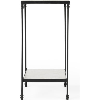 Larkin Marble & Iron Accent Table by Butler Specialty Company in multi-color and metalworks. Made from iron, marble in a modern style.