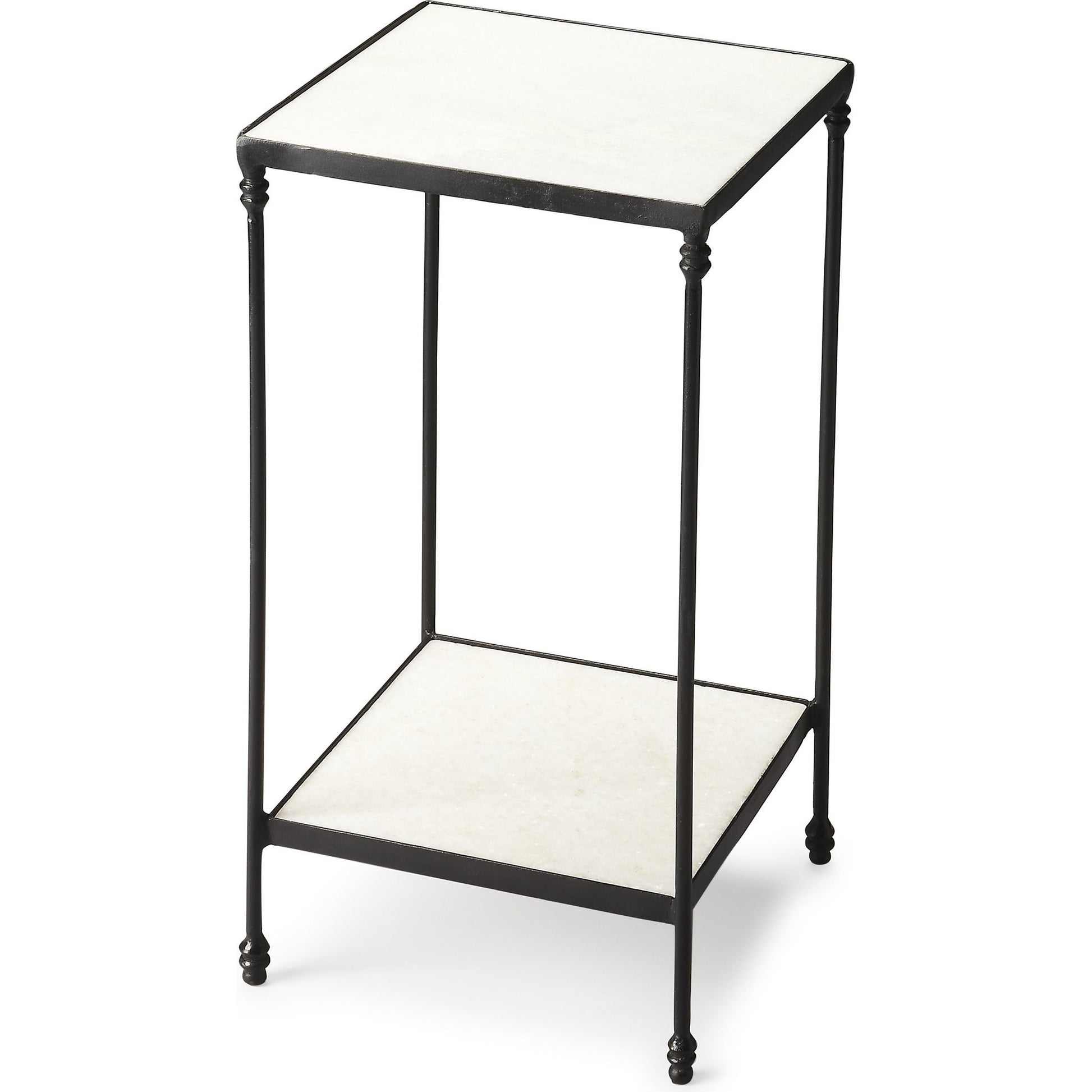 Larkin Marble & Iron Accent Table by Butler Specialty Company in multi-color and metalworks. Made from iron, marble in a modern style.