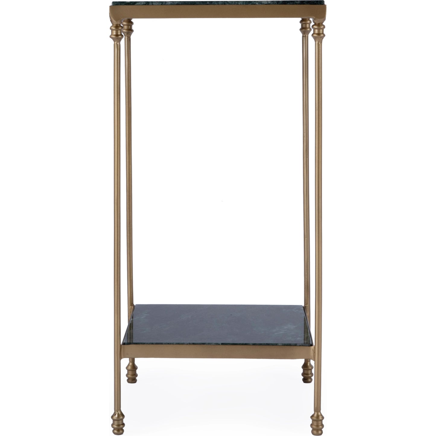 004 SI-2155876 | Additional Silo | Larkin Accent Table by Butler Specialty Company in green marble. Made from iron + marble in a modern style.