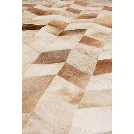 Natural Hide Rug - Beige by Exquisite Rugs in beige. Made from leather hide in a unique style.