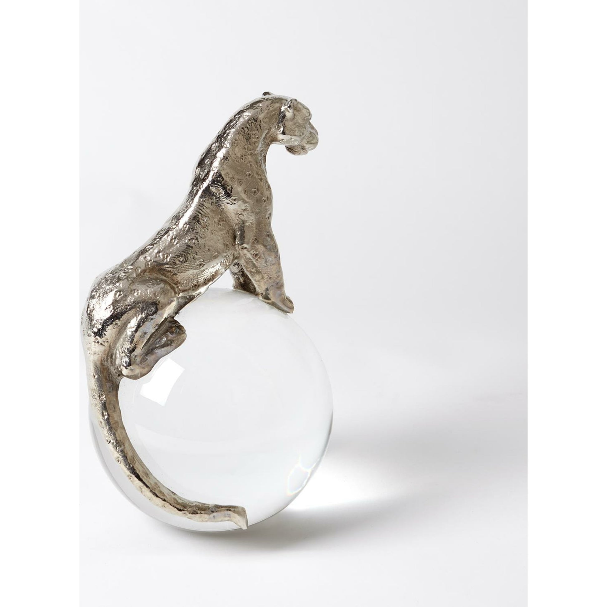 Jaguar on Crystal Ball by Global Views. Made from brass, crystal in a eclectic & global style.