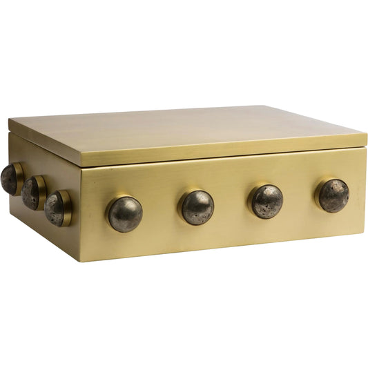 Pandora Pyrite Box by Global Views. Made from stainless steel, pandora pyrite in a unique style.
